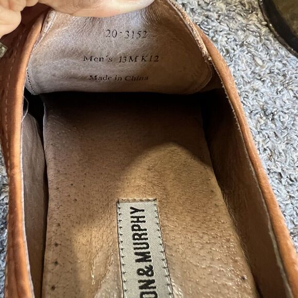 Johnston & Murphy Shoes Tyndall Wingtip Oxford Shoe Brown Leather Men’s 13 M - Picture 9 of 12